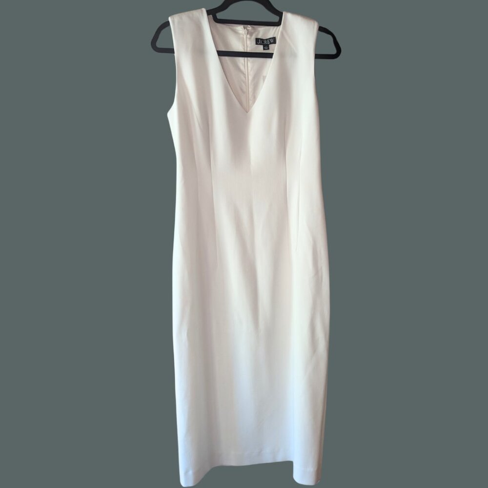 J. Crew Interview Dress in Ultra White 4-Season Stretch - New Condition
